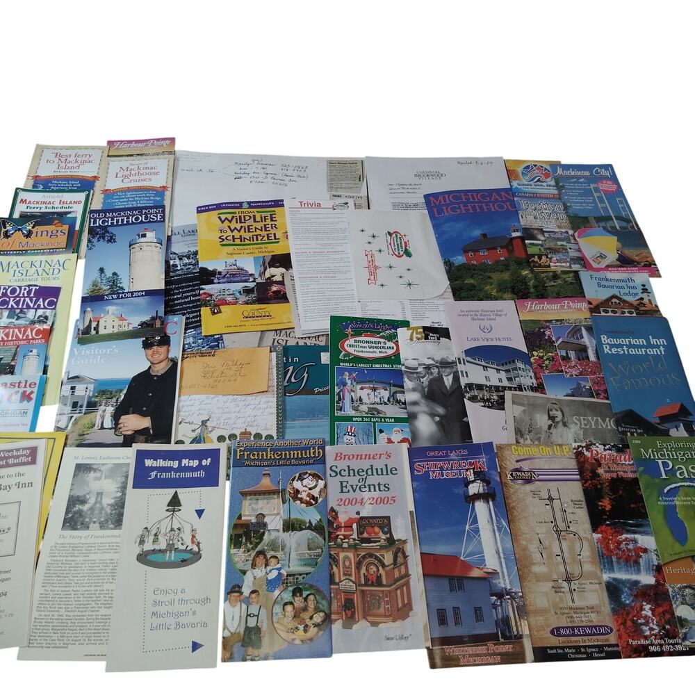 Vintage Mackinac Island Michigan Travel Brochure Lot - Historic Ephemera